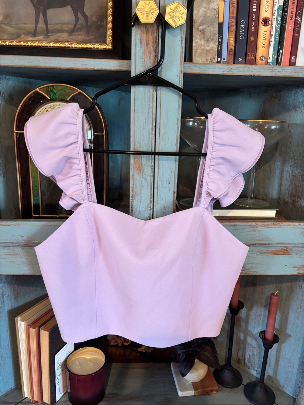 NWT Alice and Olivia size 10 lavender crop tank